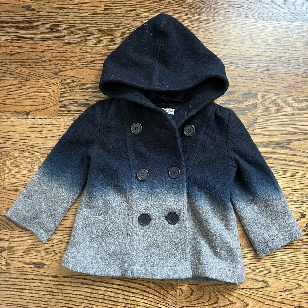 Splendid Ombré Dipped Peacoat Jacket with Hood